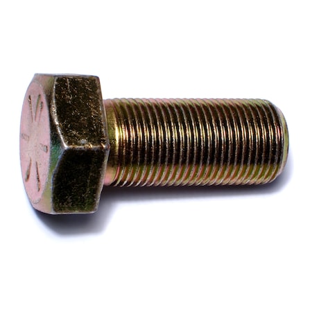 Midwest Fastener Grade 8, 7/8"-14 Hex Head Cap Screw, Zinc Yellow Steel, 2 in L, 5 PK 00938